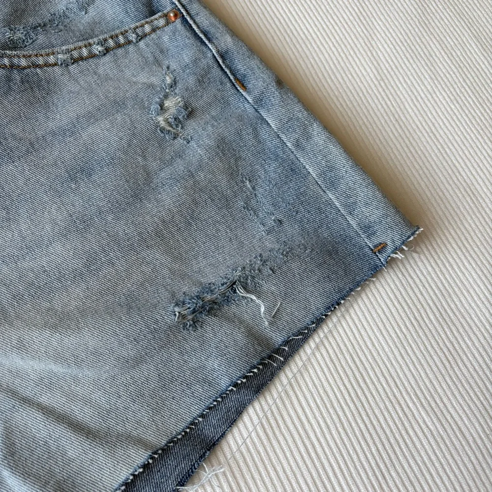 Super High-Rise Cutoff Jean Shorts 4 Button Fly Medium Wash Denim Wild Fable